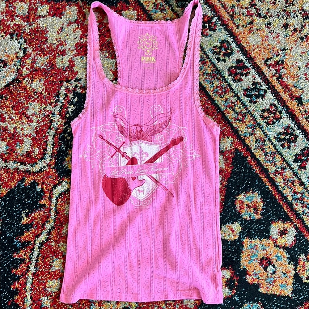 Y2K Pink Victoria Secret Pointelle Tank